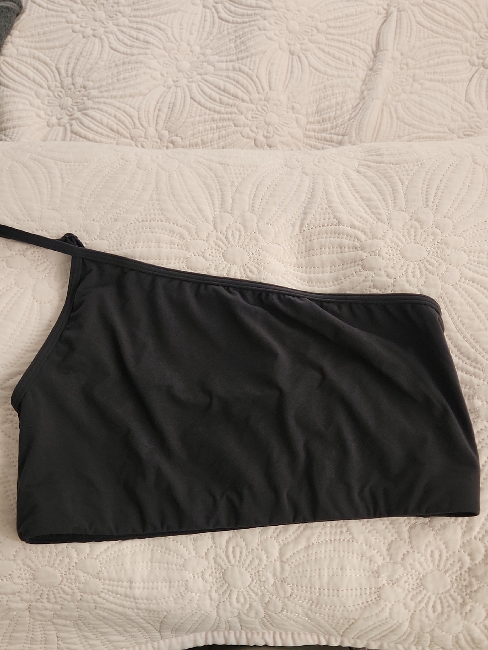 SKIMS Black Branded Crop Top